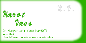 marot vass business card